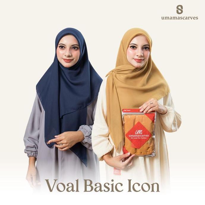 Newfhs- Umama Scarves - Basic Voal Icon Logo Um 110 X 110Cm