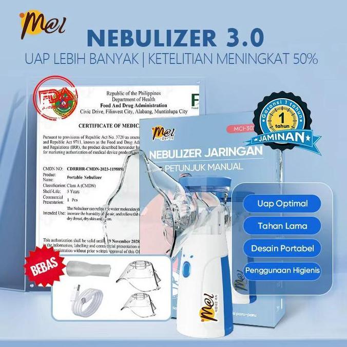 Medivix- Mci Nebulizer Portabel Mesh Alat Uap Bantu Pernafasan Asma Inhalasi/ Alat Nebulizer Anak / 
