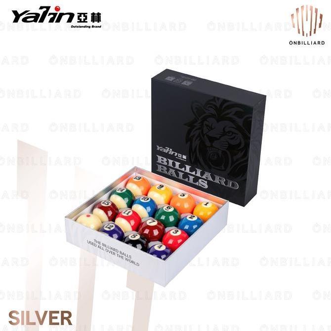 YALIN Billiard Ball Set 57.2mm Black White Bola Billiard Meja 7 8 9 ft Feet 2 1/4" 57,2mm Biliar Bil