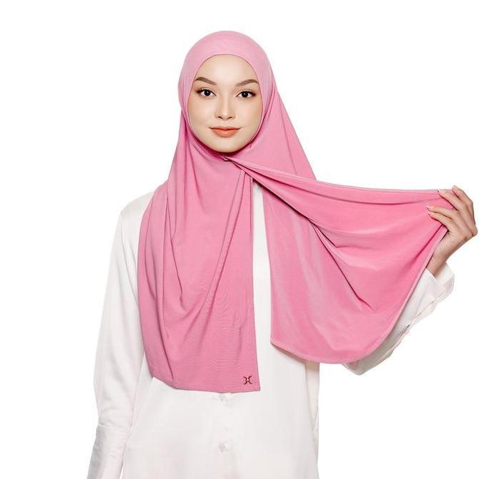 Hameeda - Hannah Instant Hijab | Jersey Bergo Pashmina Panjang Muslim Kerudung Santai Wanita
