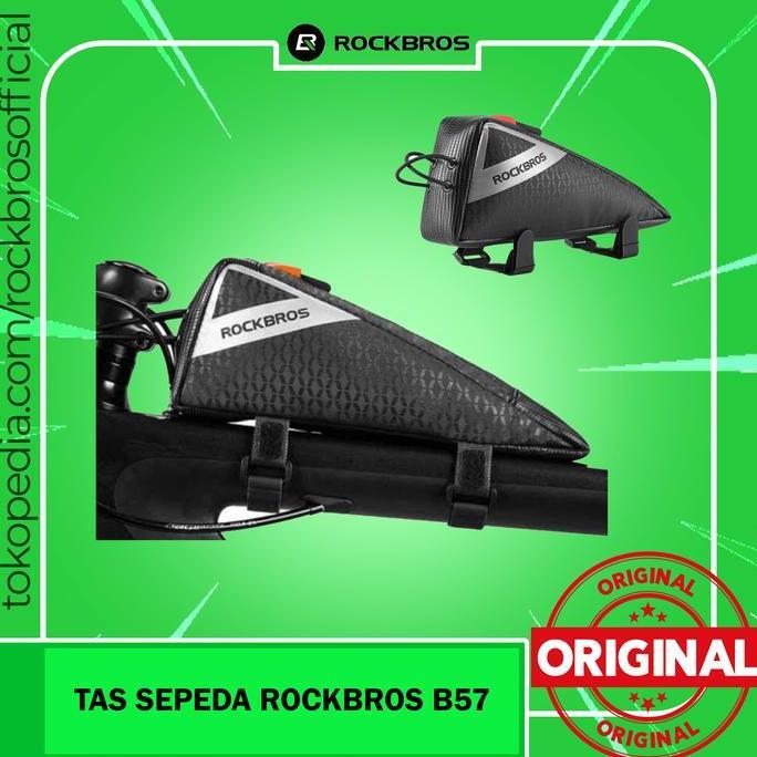 TERMURAH - Tas Sepeda Frame Depan Rockbros B57 Bicycle Bag Roadbike Lipat