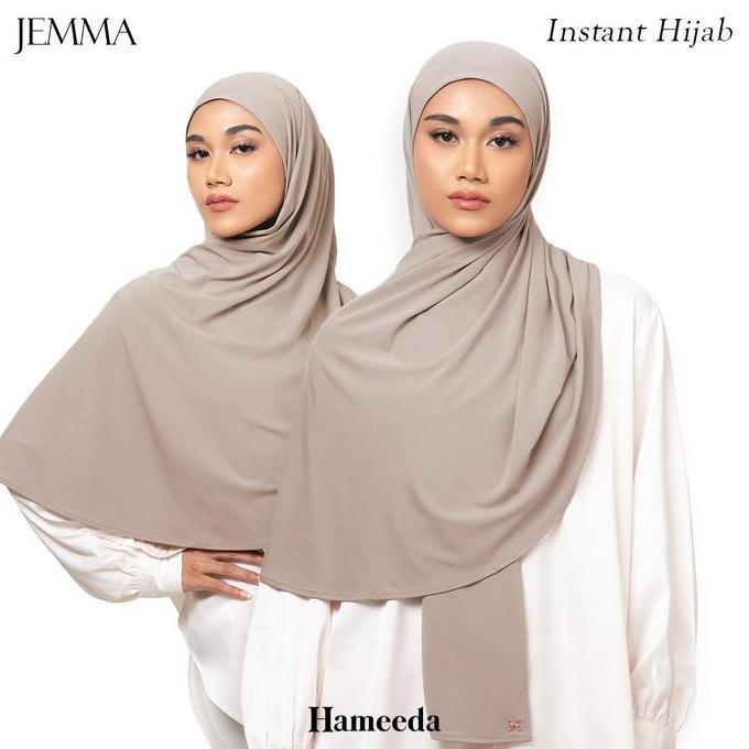 Hameeda - Jemma Instant Pashmina | Jersey Bergo Panjang Jilbab Basic Kerudung Muslim Wanita