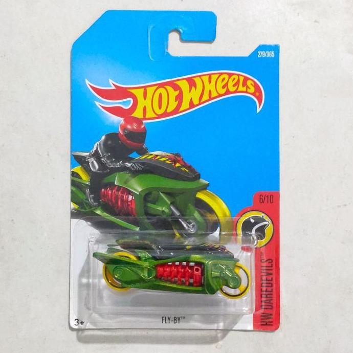 Hotwheels Hot Wheels Fly By hijau 2016 HW Daredevils motor