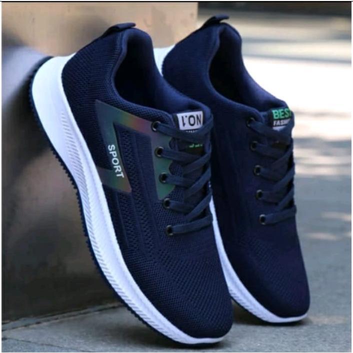 RECOMMENDED Sepatu Pria Sneakers Casual Hitam Outsole Anti Slip Sepatu Olahraga Pria Sepatu Sekolah 