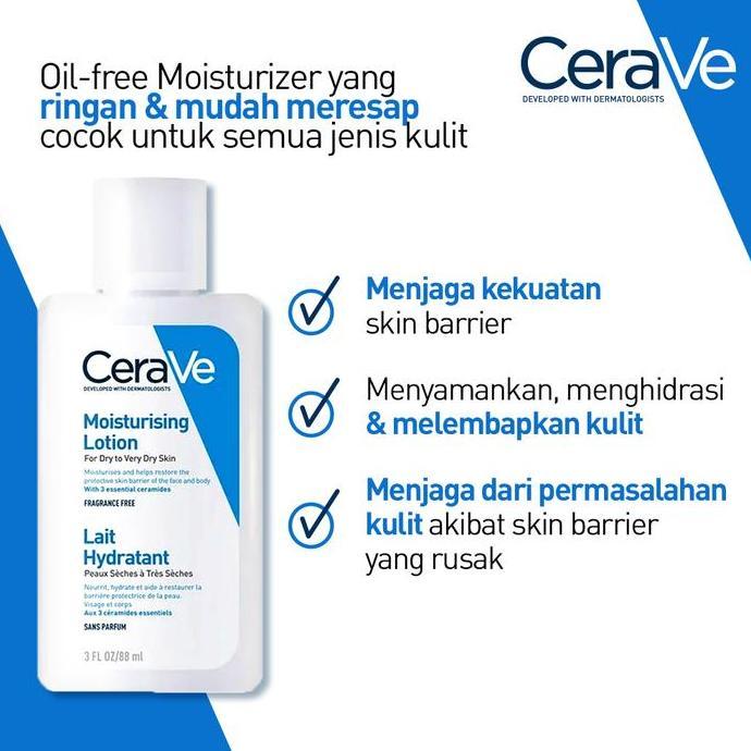 Promo Cerave Daily Moisturizing Lotion 88Ml Free Foaming Cleanser 1.5Ml