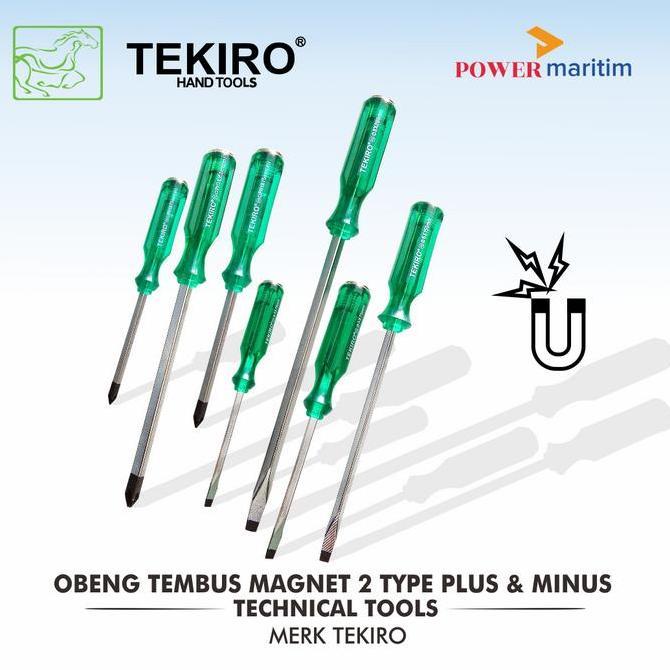Promo Tekiro Obeng Tembus 1 Set 7 Pcs Hijau SD-GT0932 Diskon