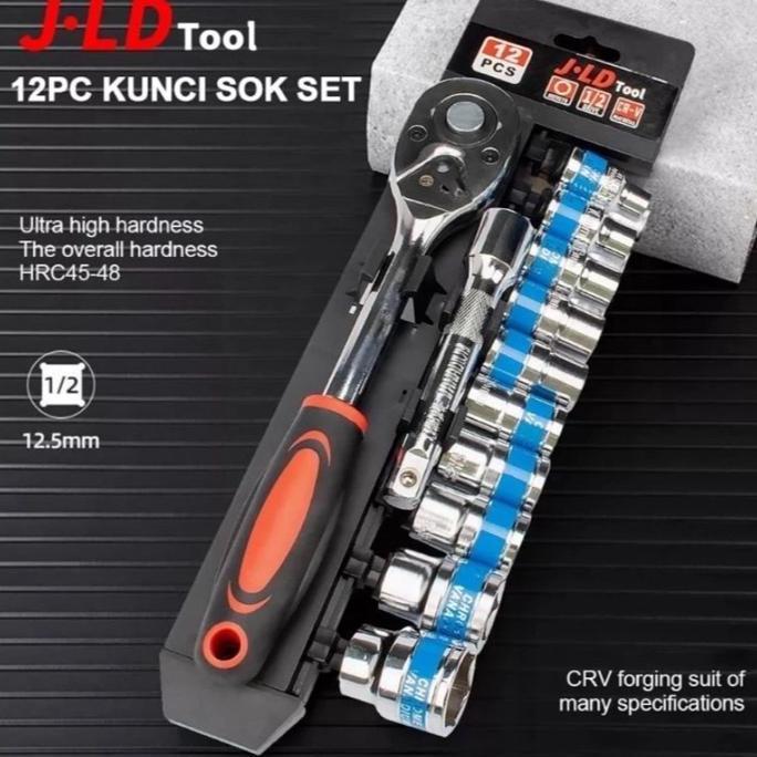 Promo (COD) KUNCI SOK JLD 1/2 MATA SOCKET UK 1/2 MATA IMPACT JLD CRV CRMO Diskon