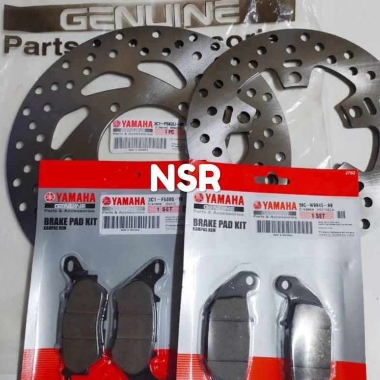 PIRINGAN CAKRAM DEPAN BELAKANG+KAMPAS REM DEPAN BELAKANG/YAMAHA VIXION OLD/NEW/ NVL/ORI SUNSTAR