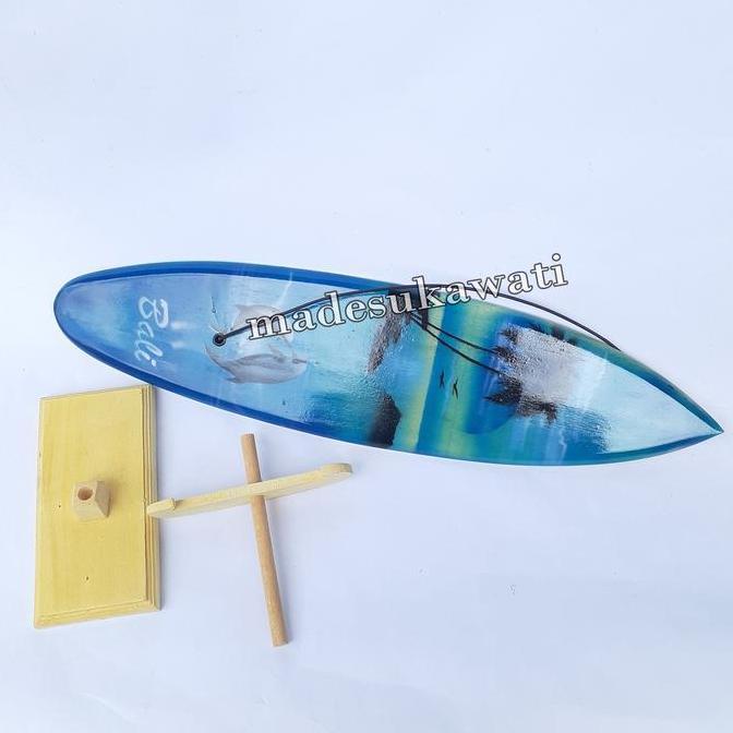 <<<<<] Hiasan meja papan surfing 23cm pajangan miniatur papan selancar dekorasi bali