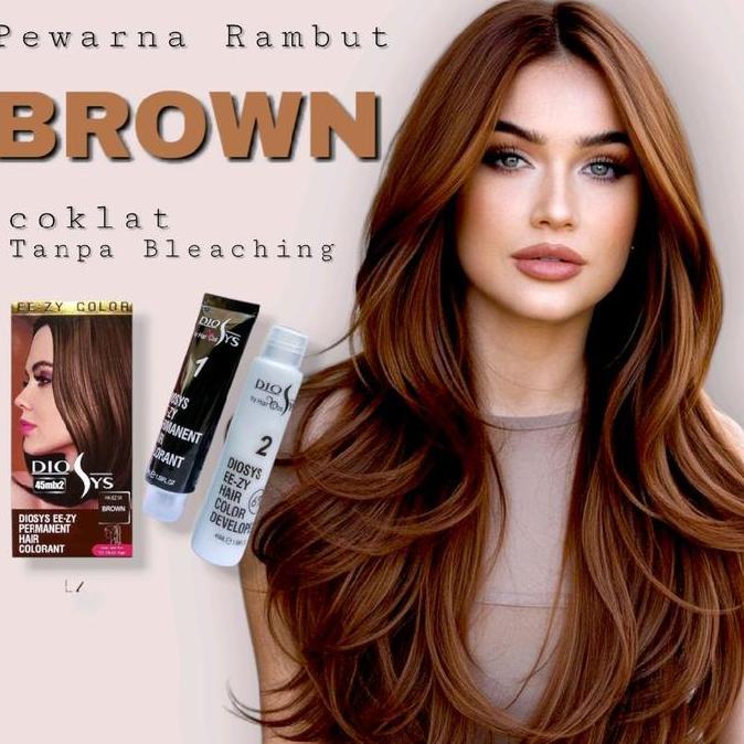 Haircare- Pewarna Rambut Coklat Warna Brown 45 Ml Pikok Rambut Warna Pirang Dye Cat Rambut Tanpa Ble