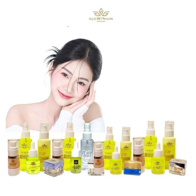 Bodies- Glowingin Skincare Paket Premium Pemutihan Semua Jenis Kulit Sensitif Kulit Kering Mencerahk