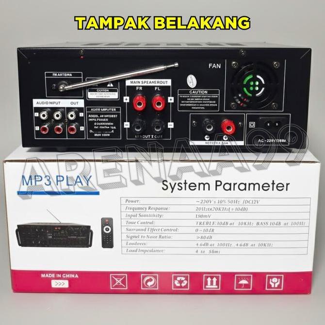 Ada Kipas Pendingin Amplifier Daya 2000 Watt Full Bass Untuk Salon Besar / Spaeker Jumbo Fleco AV-MP
