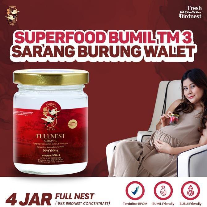 Grildd- Nyonya Walet - Minuman Sarang Walet - Bird Nest Drink - Full Nest (99% Bird Nest) - Box 4