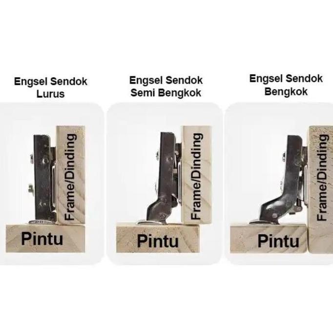 Buruan beli] 1 PASANG Engsel Sendok Mini Lenaga Huben Elco LM Lemari Kayu Aluminium Olimpik Olympic 