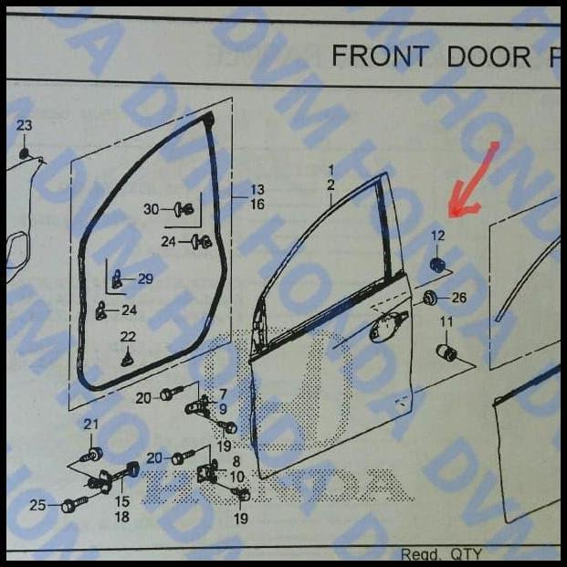 GRATIS ONGKIR KARET STOPPER PINTU ORIGINAL MOBILIO 