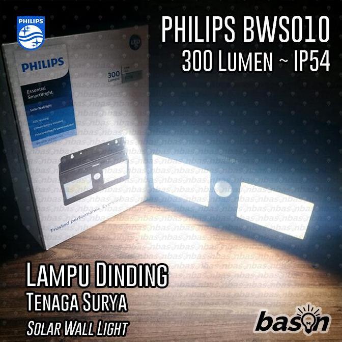 PHILIPS BWS010 LED300 Solar Wall Light Lampu Tenaga Surya Sensor Gerak