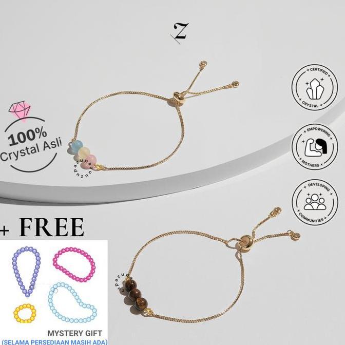 Zupazupazuu Adjustable Regular Bracelet II - Gelang Crystal Bracelet Platinum Silver Gold 6mm Wanita