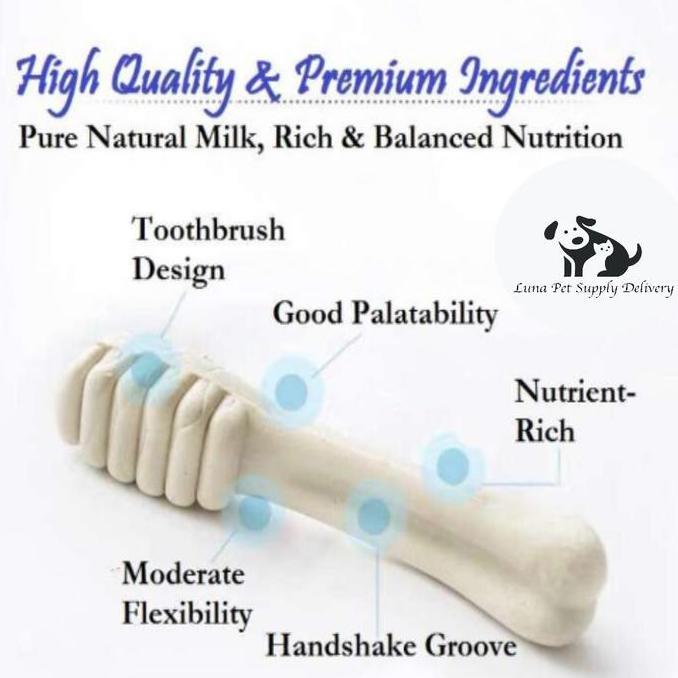 Orcix- Makanan Cemilan Anjing/Snack/Gigitan Dental Orgo High Calcium Milk