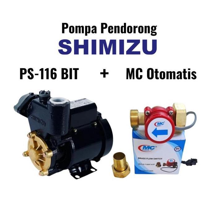 Pompa air pendorong Shower SHIMIZU 116 Automatic