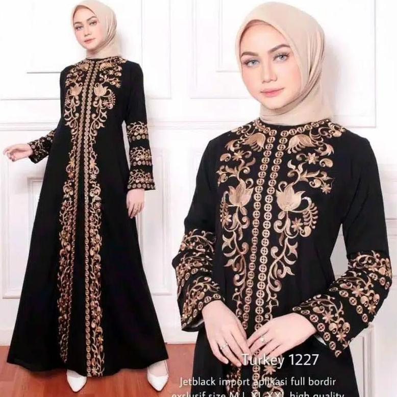 BELANJA SEKARANG Abaya Bordir Gamis Arab Hitam Abaya Hitam Turkey Bordir BELANJA SEKARANG