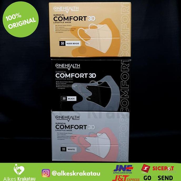 Masker Duckbill 3ply OneHealth / One Health Medis Comfort 3D