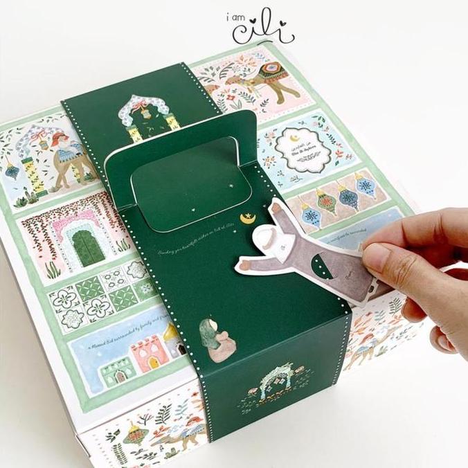 (BOX 20 x 20 x 8 cm LEBARAN) kotak kue bolu lapis legit (10 pcs) SSS