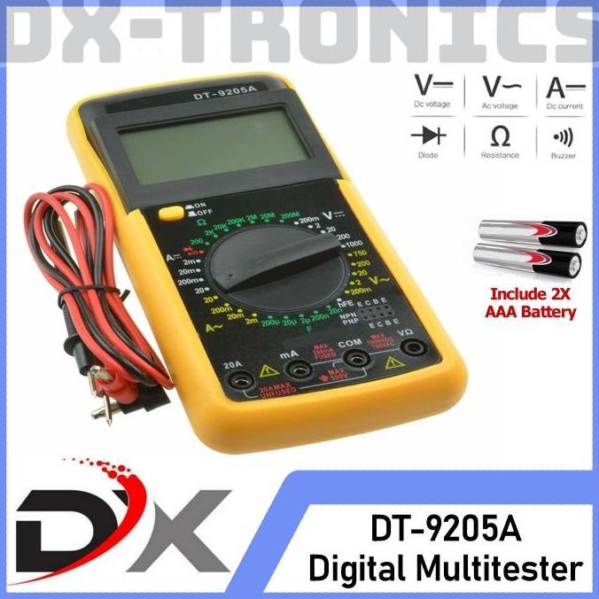 Whynot- Dt-9205A Multimeter Dt9205A / Multitester / Avometer Dt 9205A Avo