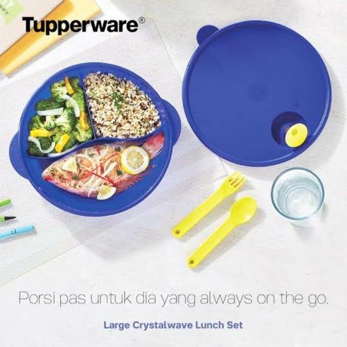 tupperware large crystalwave lunch set kotak bekal makan
