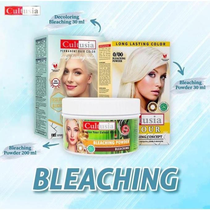 Haircare- Cultusia Bleaching Powder 200Ml / Bleaching Powder 30Ml / Decoloring Bleaching 30Ml - Cat 