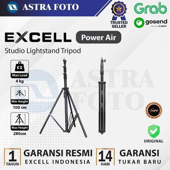 Excell Power Air Light Stand Lightstand Tripod lampu studio