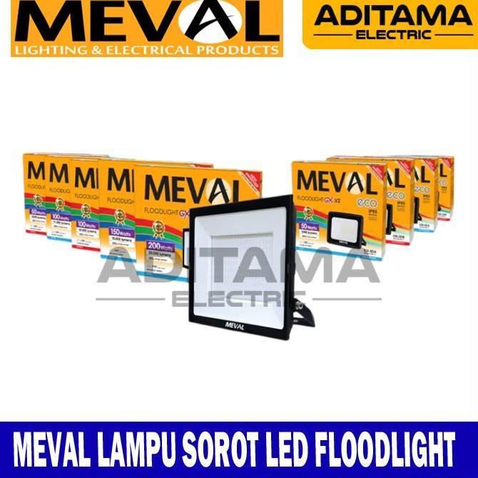 MEVAL LAMPU SOROT LAMPU TEMBAK LED FLOOD LIGHT ULTRA THIN 10W 20W 30W 50W 100W 150W 200W