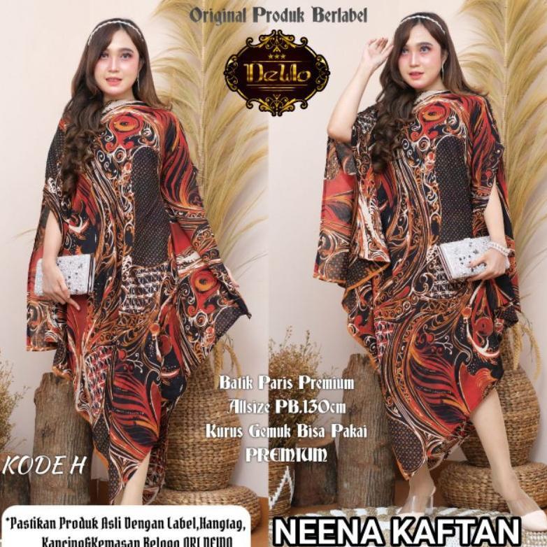 sale Kaftan Batik Asimetris Neena Bahan Paris S-XXXL