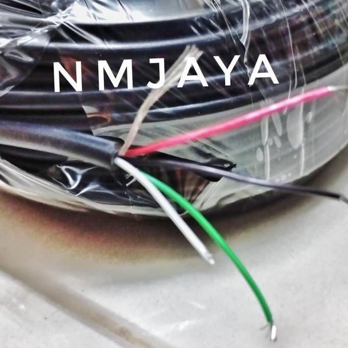 Kabel Serabut 4 Jalur 100Meter Kabel Kontrol Isi 4 Plus Ground Kabel Serabut 24Awg New Stok