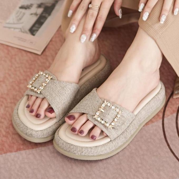 [CUCI GUDANG] / SARA SARA YUK - PATRIS Sandal Slop Wanita Eva Premium Size 36 - 40 Tinggi 4cm Empuk 