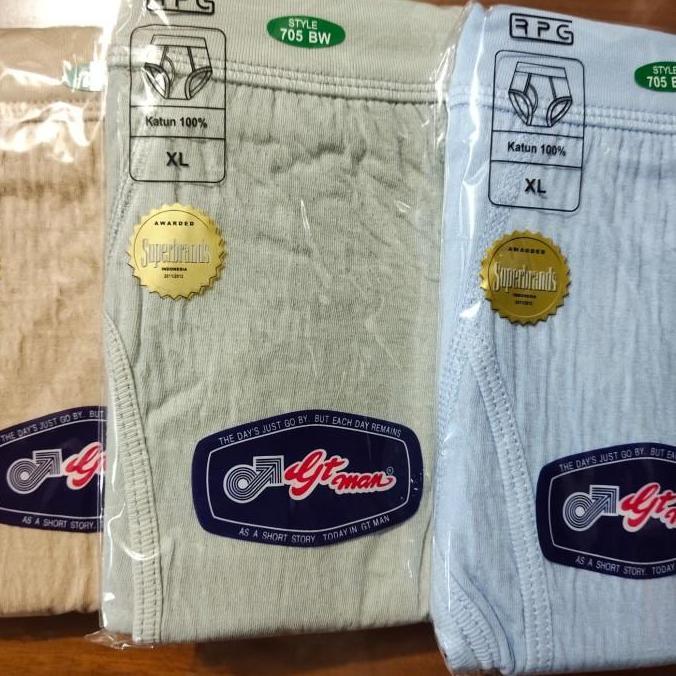 DI6 >> CELANA DALAM PRIA TEBAL GT MAN 705 BW, kulit jeruk  / Cd Pria gt man babat kerut Dewasa