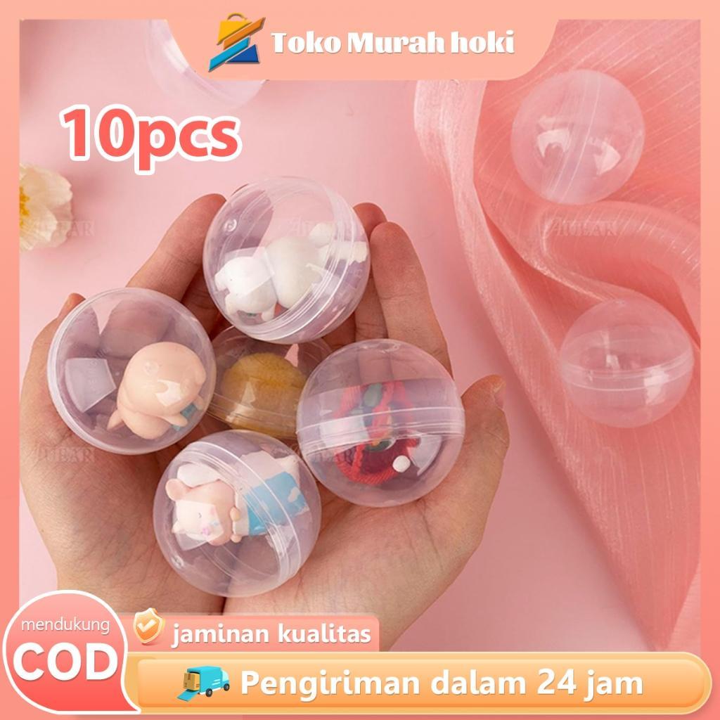 Bola Gacha 10Pcs Bola Kosong Transparan Gacha Kapsul Gacha Plastik Gacha Eggshell