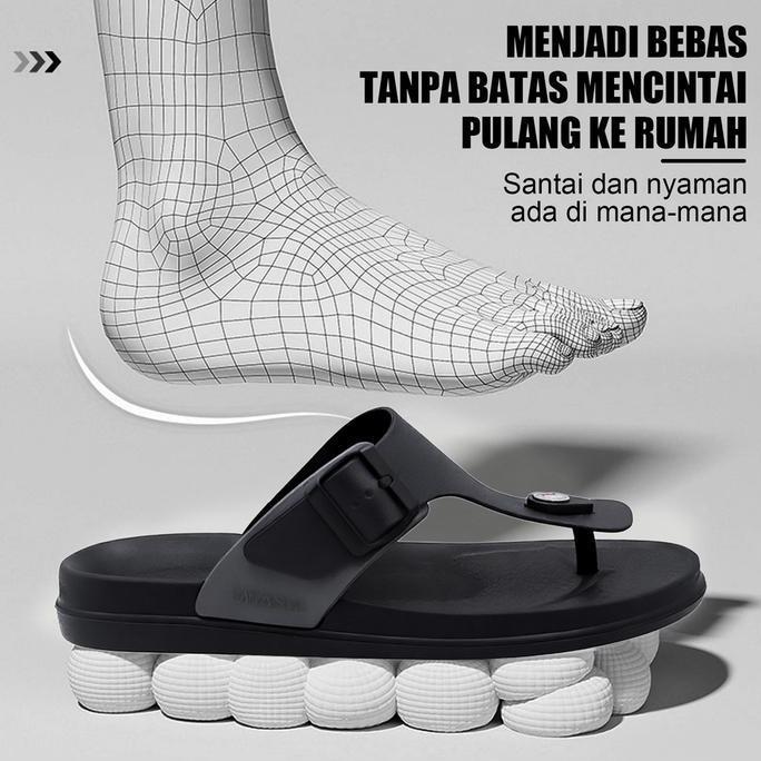 DA3 >> Sandal Jepit Pria Anti Slip Dan Anti Licin Sepatu Sandal Pria Slop Karet Empuk Sandal Jepit P