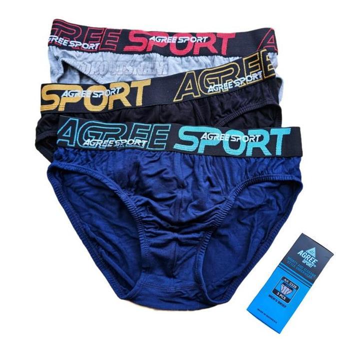 DV391 - Cd Pria Sport 2328 Karet Boxer | Celana Dalam Pria Bahan Katun Lembut isi 3
