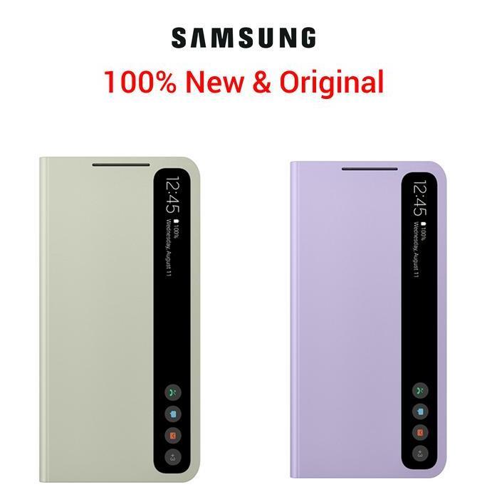 Samsung S21 FE Original Smart View Flip Cover Casing S21FE Clear Case