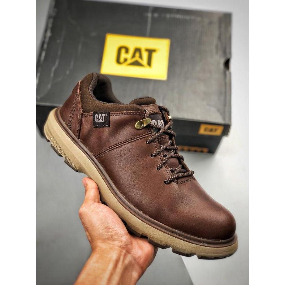 Original Caterpillar Men Work Genuine Leather Boot Shoes 23 terlaris