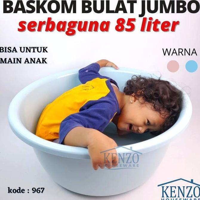 Baskom Bak Bulat Jumbo Plastik Bak Air Mandi Berkualitas XXXL Redhouse AS