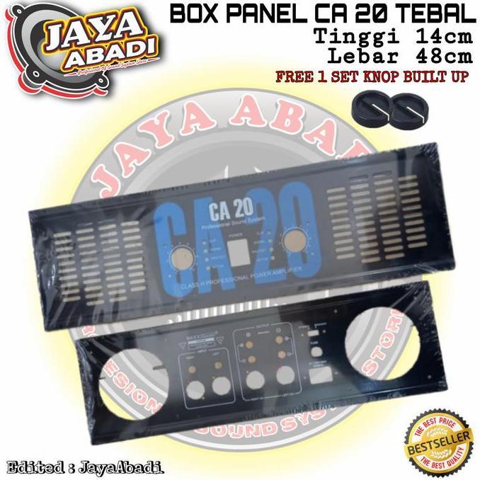 PANEL DEPAN BELAKANG POWER AMPLIFIER CA20 PLAT TEBAL 1MM FREE KNOP