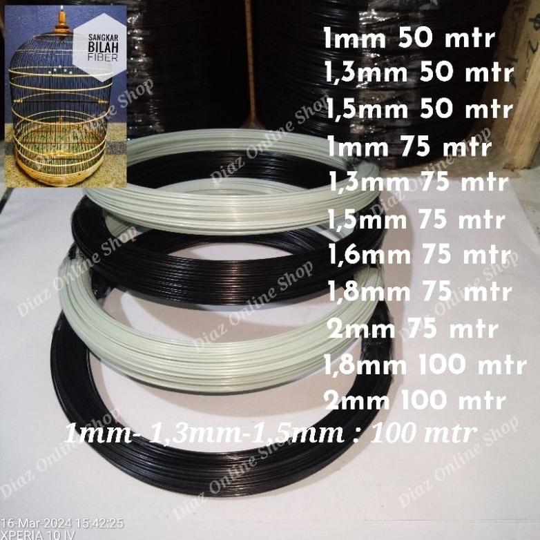 jeruji ruji fiber sangkar burung