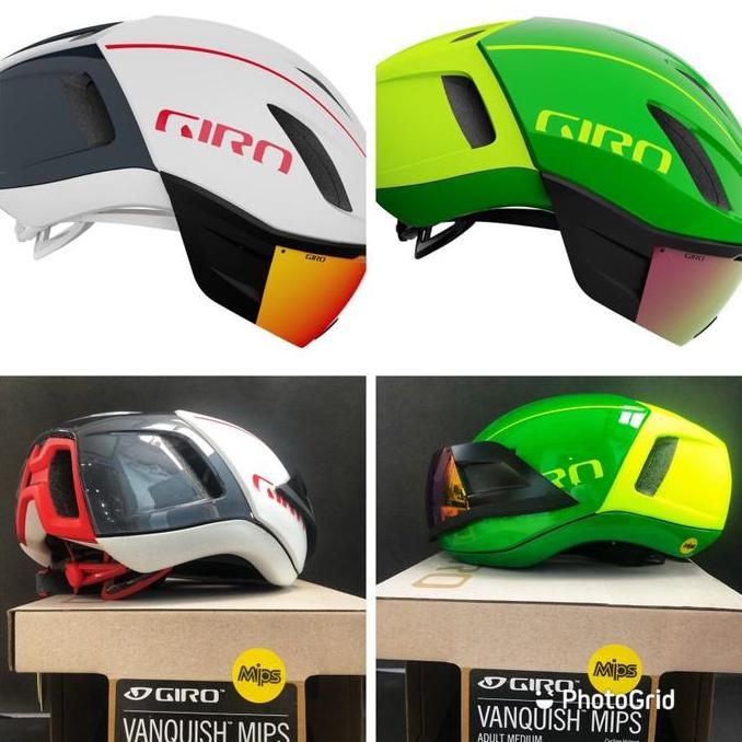 Helm Road Bike Giro Vanquish MIPS Giro - Green - White