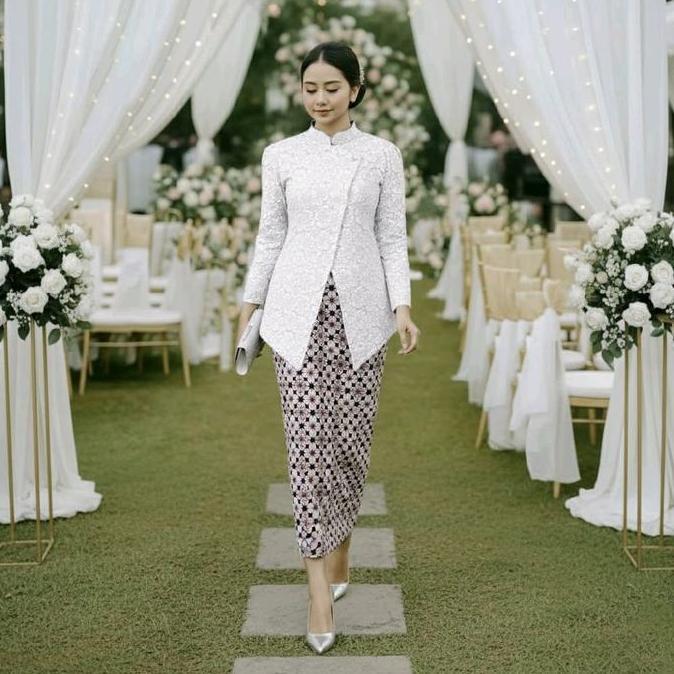 Debatik - Setelan Kebaya Janggan  Akira Batik Katun Jaguard Fukuro Dress Wanita Baju Panjang Atasan 