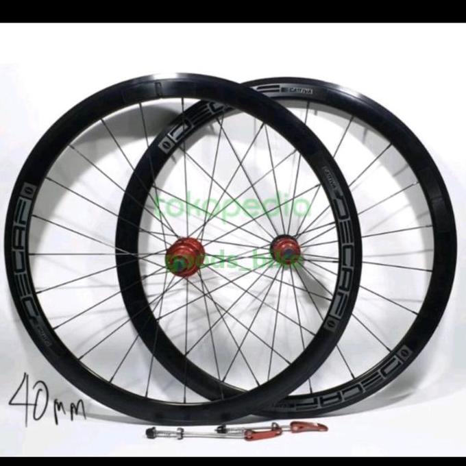 Wheelset Decaf 700C For Road Bike, Profil Rim 40mm