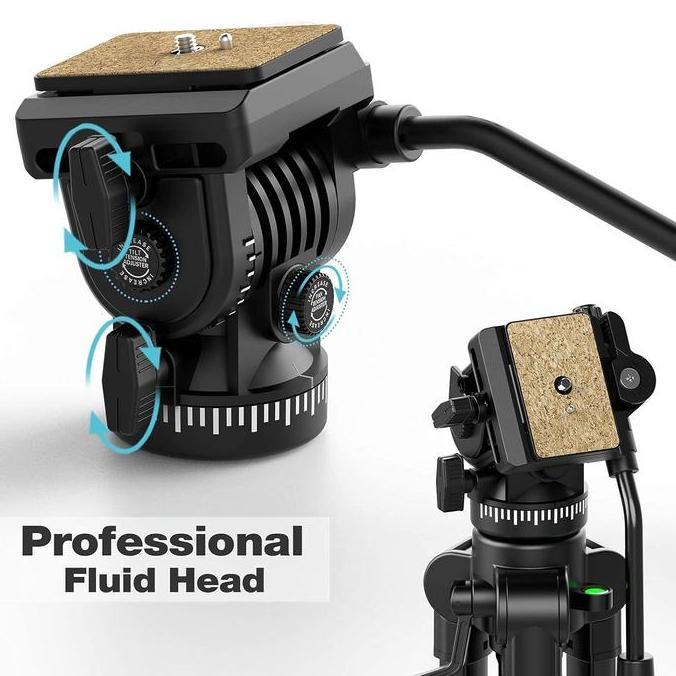 Jadibagus- Tripod Video Kingjoy Vt-1500 Fluidhead Profesional Video Kamera