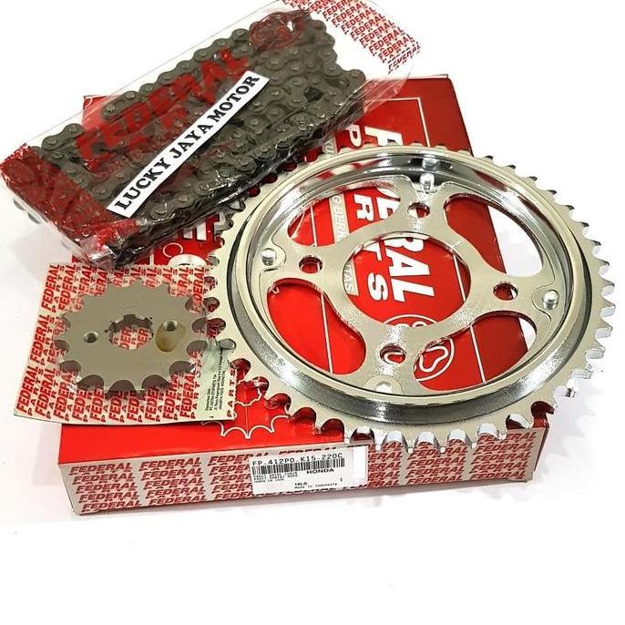 warungabahgaleh - gearset girset chainkit gear gir set rantai cb150r cb 150r lama old federal