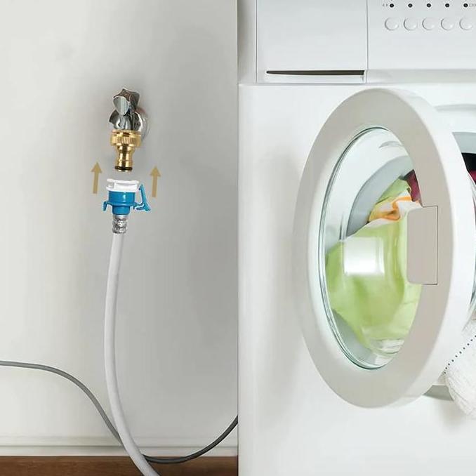 Langsungbersih- Tap Adaptor Quick Konektor 1/2 & 3/4 Inch Nepel Sambungan Keran Air Ke Selang Inlet 