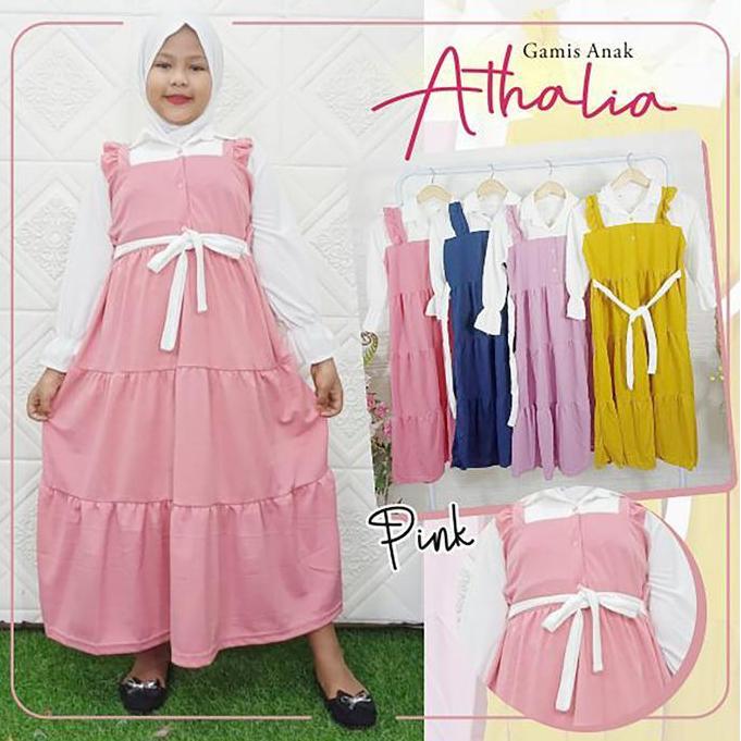 Kirimya- Gamis Anak Athalia Gogofashion 661 Baju Muslim Dress